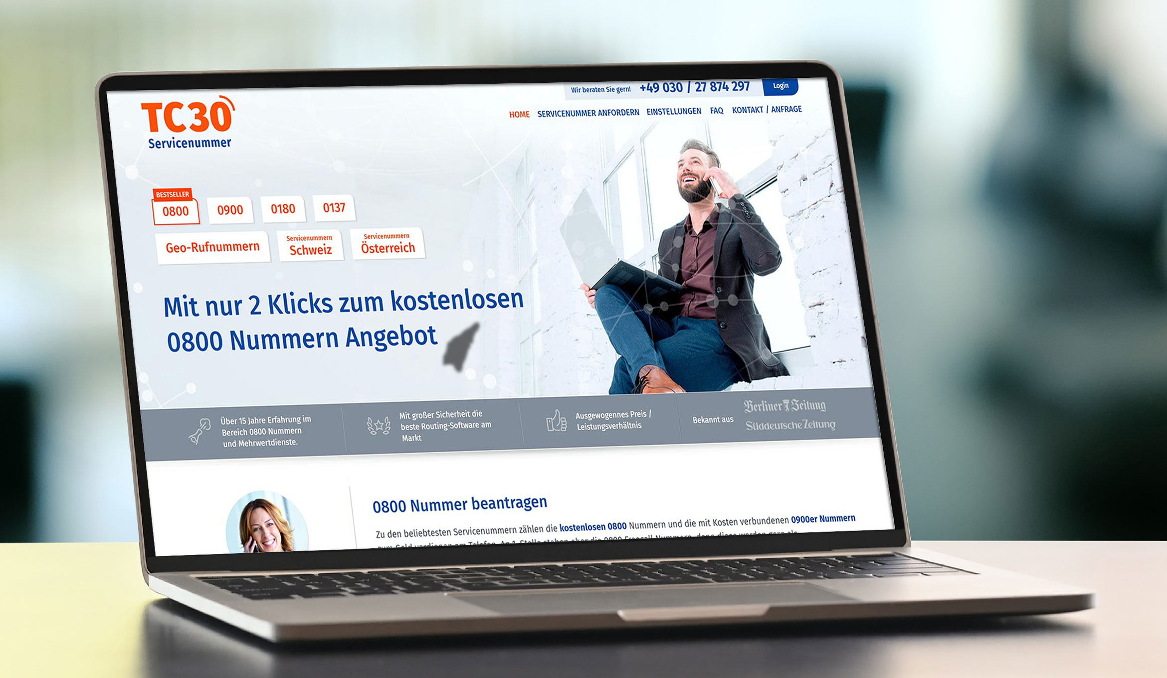 Website-Relaunch für einen Servicenummer-Anbieter