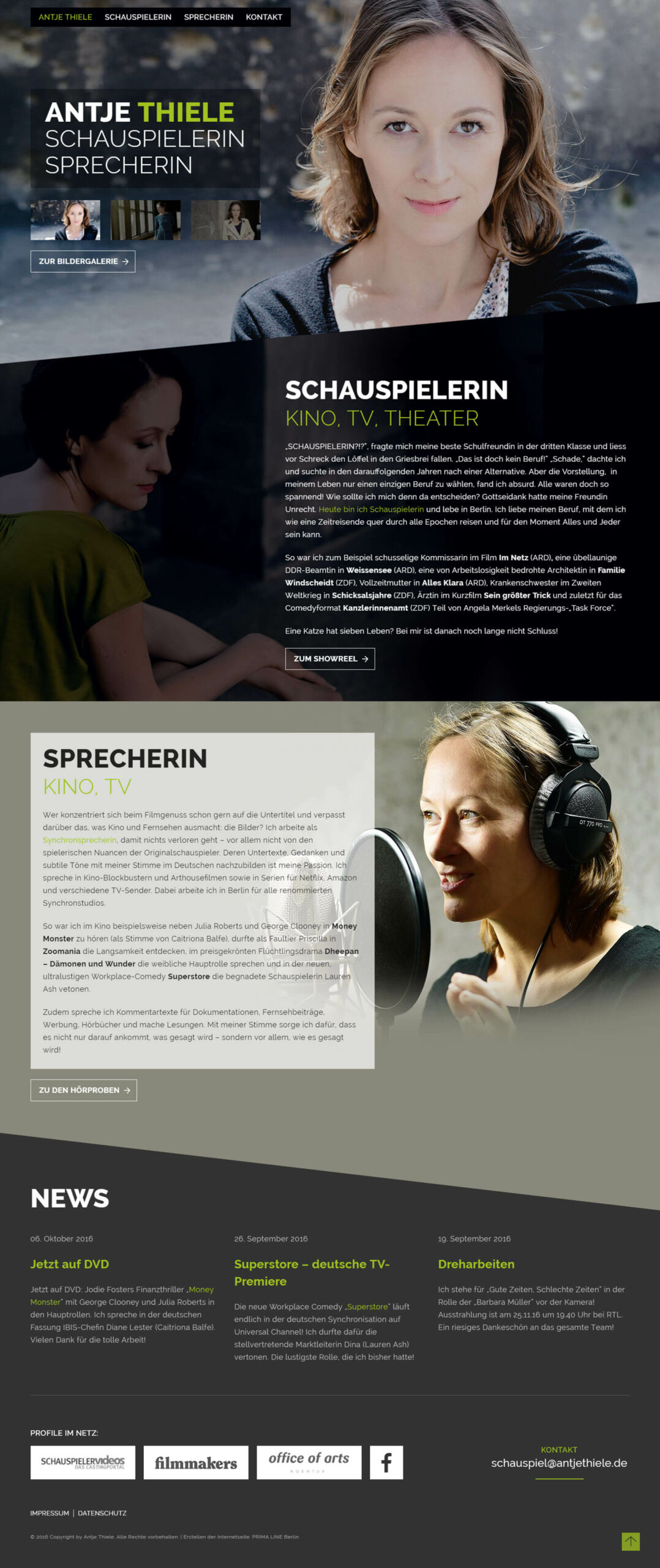 PRIMA LINE Webdesign Referenz - Antje Thiele