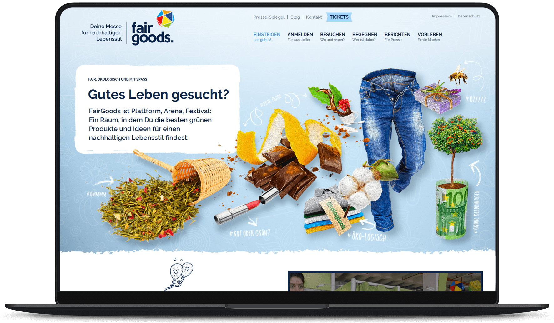 Website Arbeitsbeispiel von PRIMA LINE - Event-Website