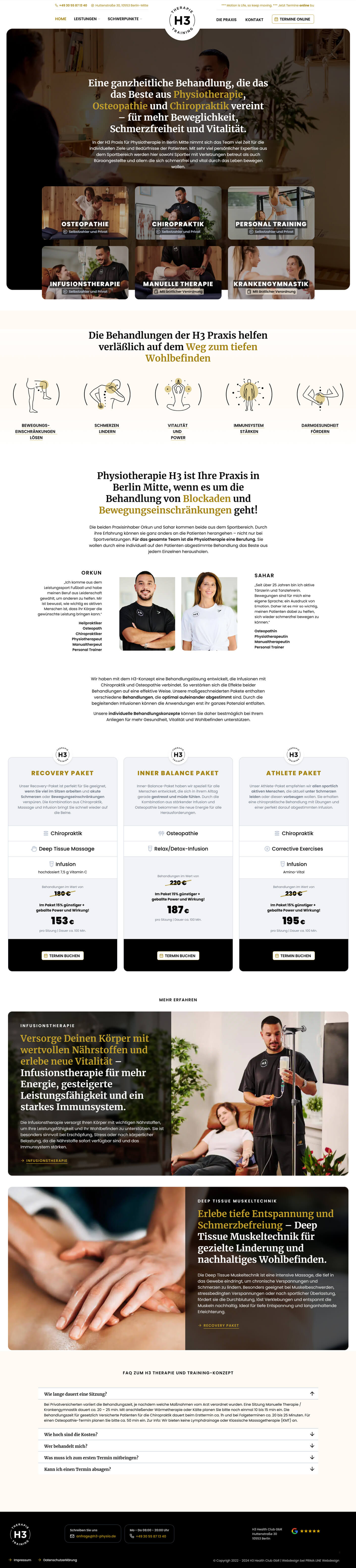 Website-Relaunch für eine Physiotherapie-Praxis in Berlin