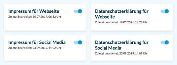 eRecht24-Dashboard mit abgesicherten Projekten und das Agentur-Partner-Siegel – DSGVO-konforme Wartung der WordPress-Website mit eRecht24